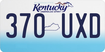 KY license plate 370UXD