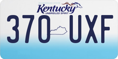 KY license plate 370UXF