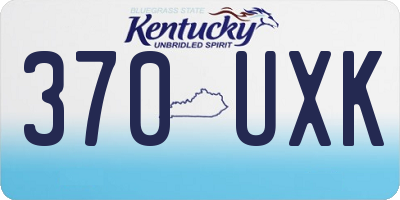 KY license plate 370UXK