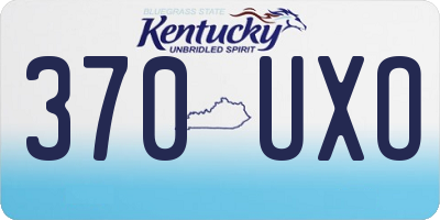 KY license plate 370UXO