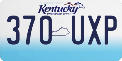 KY license plate 370UXP