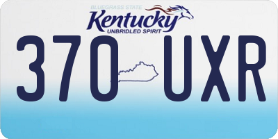 KY license plate 370UXR