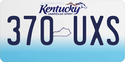 KY license plate 370UXS