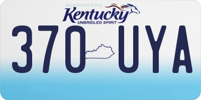 KY license plate 370UYA