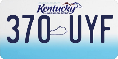 KY license plate 370UYF
