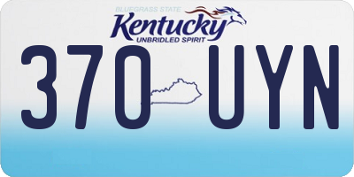 KY license plate 370UYN