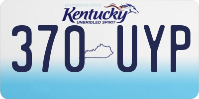 KY license plate 370UYP