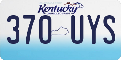 KY license plate 370UYS