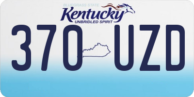 KY license plate 370UZD