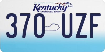 KY license plate 370UZF