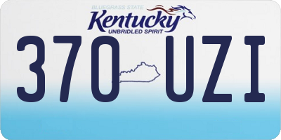 KY license plate 370UZI