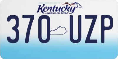 KY license plate 370UZP