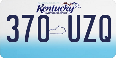KY license plate 370UZQ