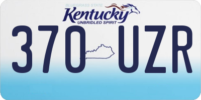 KY license plate 370UZR