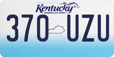 KY license plate 370UZU