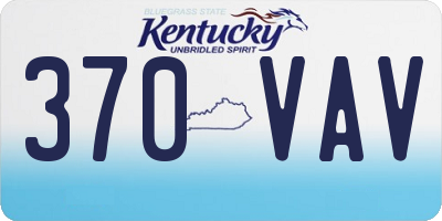 KY license plate 370VAV