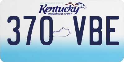 KY license plate 370VBE