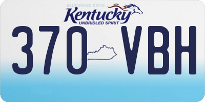 KY license plate 370VBH