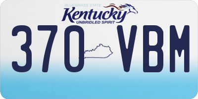 KY license plate 370VBM