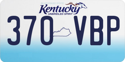 KY license plate 370VBP