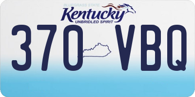 KY license plate 370VBQ