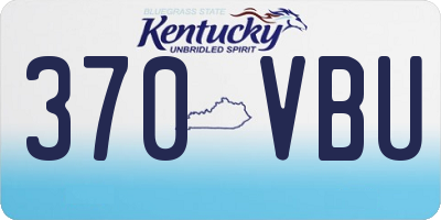 KY license plate 370VBU