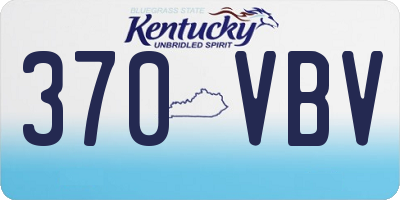 KY license plate 370VBV