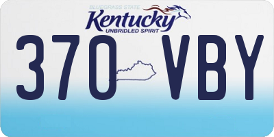 KY license plate 370VBY