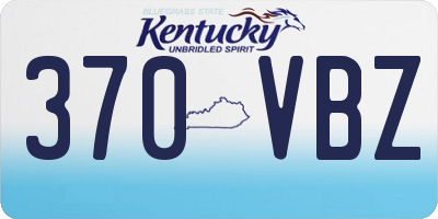 KY license plate 370VBZ