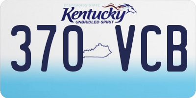 KY license plate 370VCB