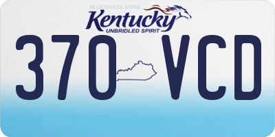 KY license plate 370VCD