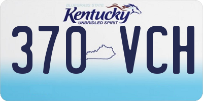 KY license plate 370VCH