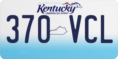 KY license plate 370VCL