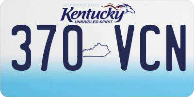 KY license plate 370VCN
