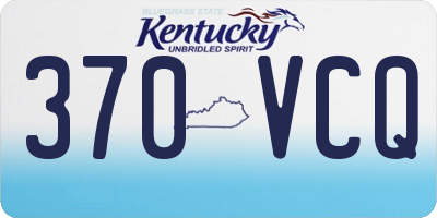 KY license plate 370VCQ