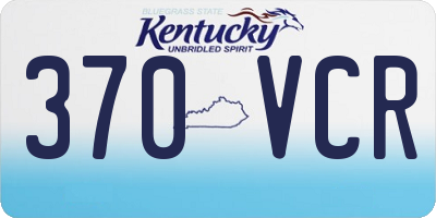 KY license plate 370VCR