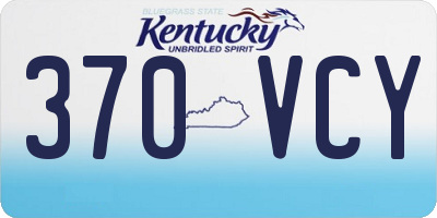 KY license plate 370VCY