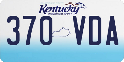KY license plate 370VDA