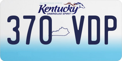 KY license plate 370VDP
