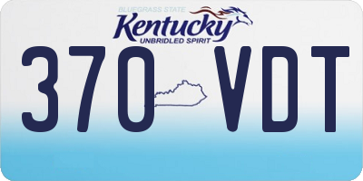KY license plate 370VDT