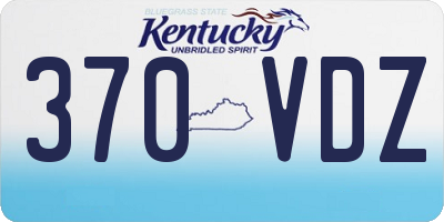 KY license plate 370VDZ
