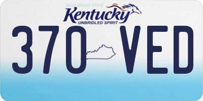 KY license plate 370VED