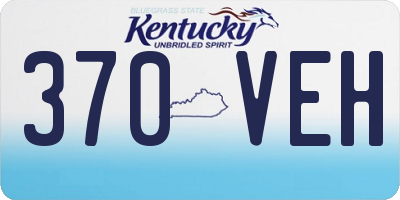 KY license plate 370VEH