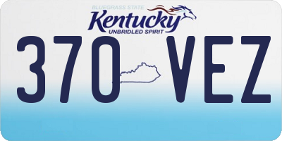 KY license plate 370VEZ
