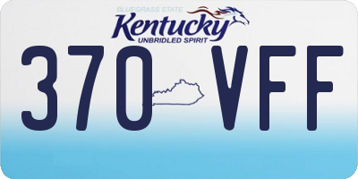 KY license plate 370VFF