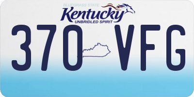 KY license plate 370VFG