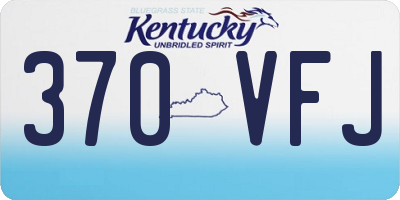 KY license plate 370VFJ