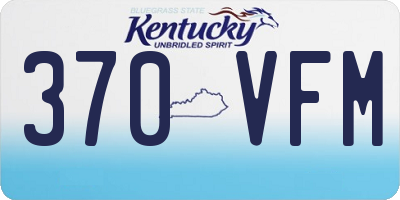 KY license plate 370VFM