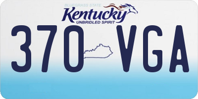 KY license plate 370VGA