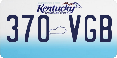 KY license plate 370VGB